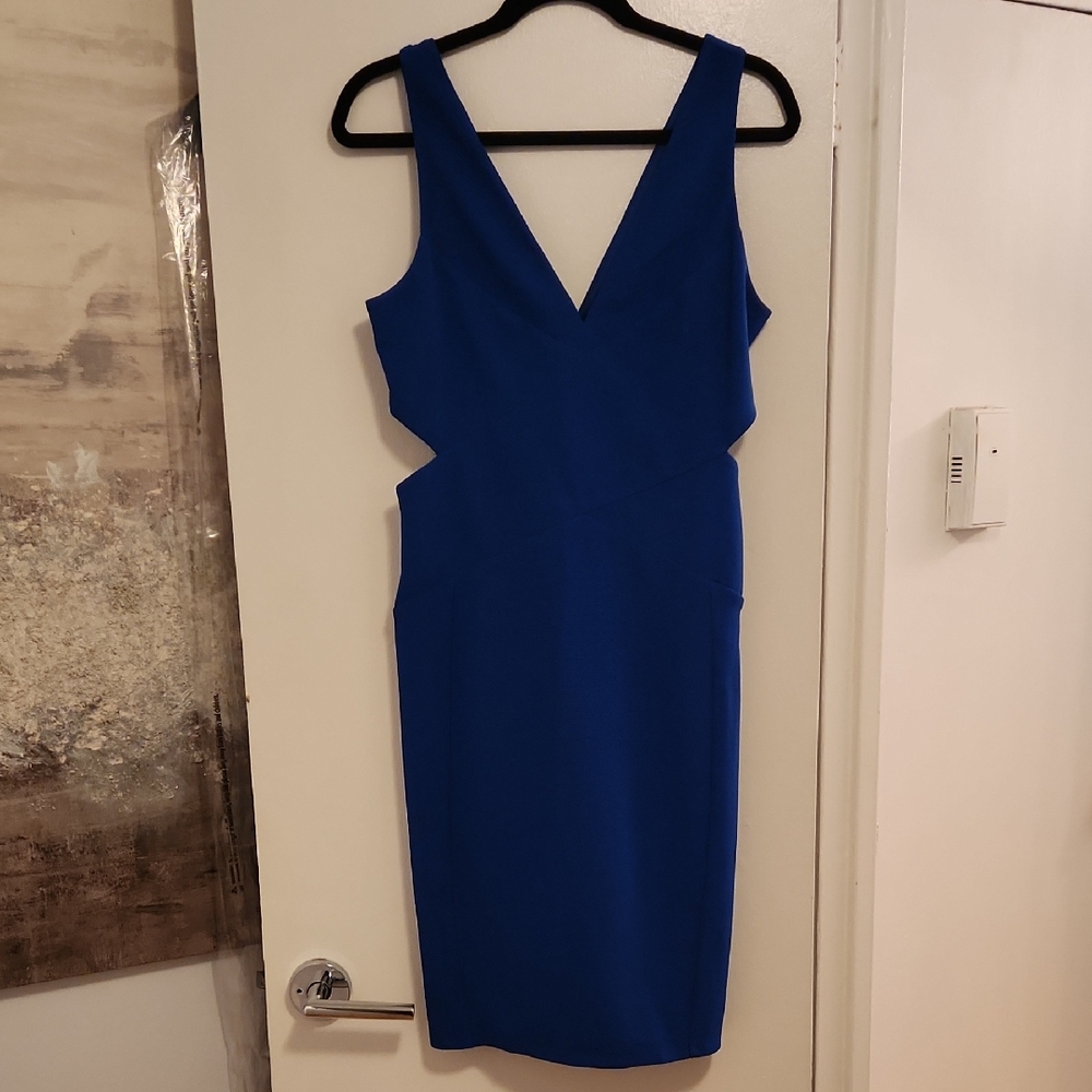 Express Royal Blue Backless Dress